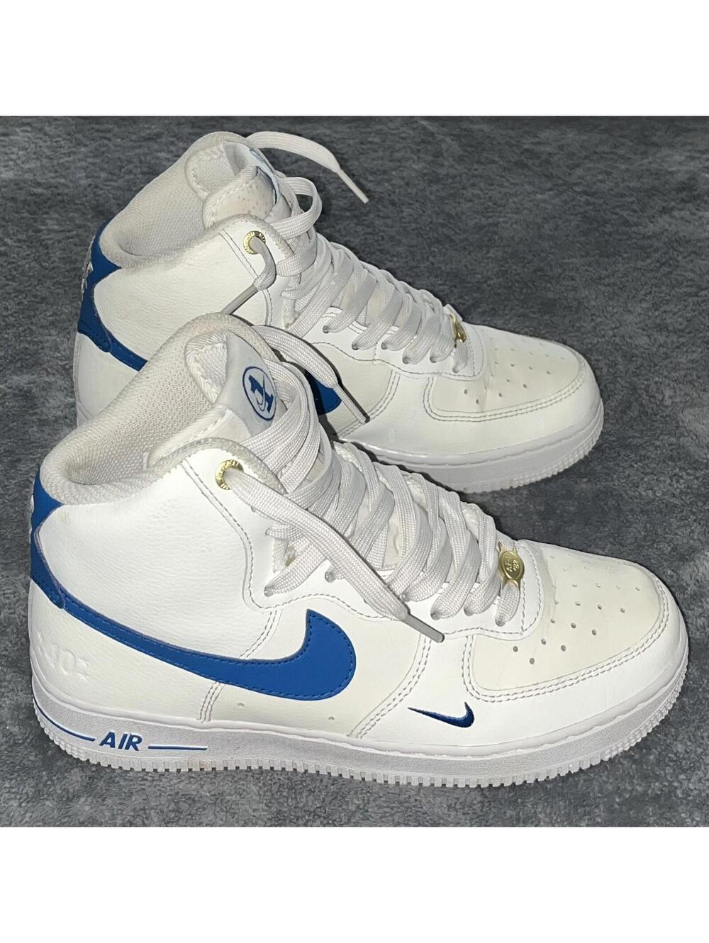 Womens Air Force 1 HI SE Sz. 7 Sail/Blue Jay- White Blue